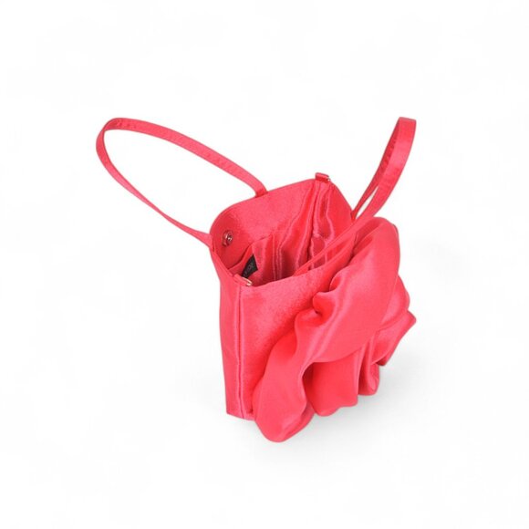 BNWT Brand New Flower Satin Top Handle Swing Bag Crossbody Clutch Bag - Picture 5 of 6